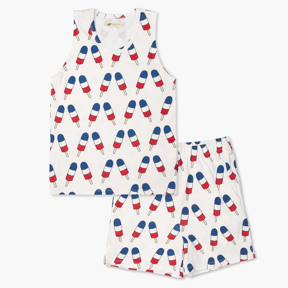 Monica + Andy Adult Shorty Two-Piece Pajamas - Ice Pops